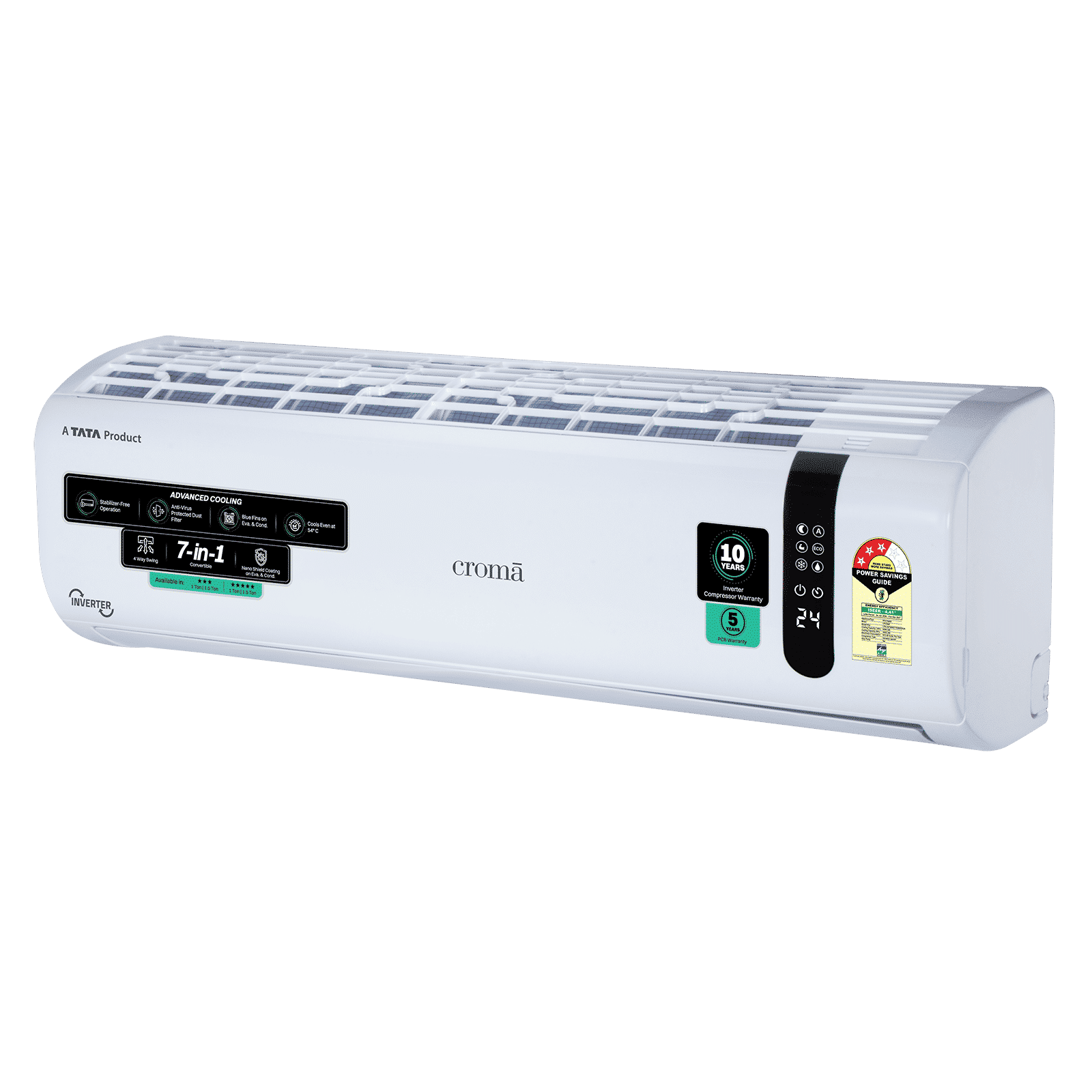 Croma 7 in 1 Convertible 1.5 Ton 3 Star Inverter Split AC with 4 Way Auto Swing (2026 Model, Copper Condenser, CRLA018IND170292)_15