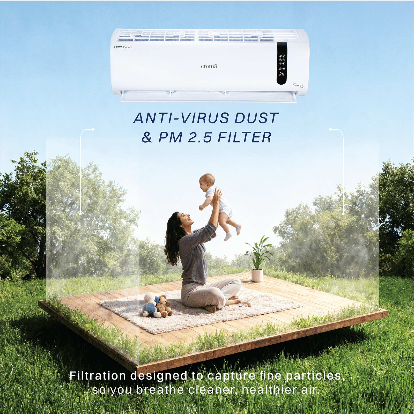 Croma 7 in 1 Convertible 1 Ton 5 Star Inverter Split AC with 4 Way Auto Swing (2026 Model, Copper Condenser, CRLA012INF170291)_10