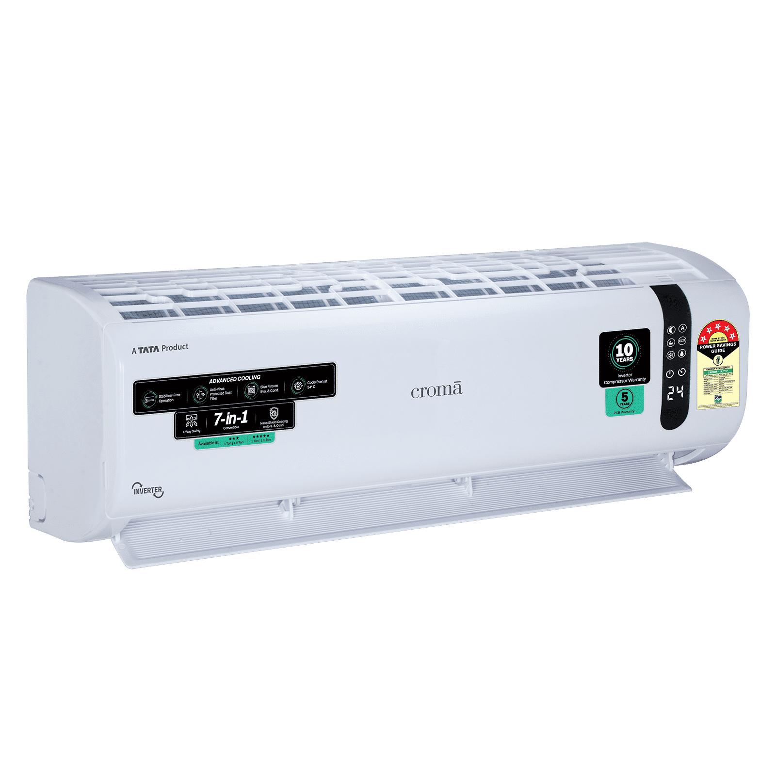 Croma 7 in 1 Convertible 1 Ton 5 Star Inverter Split AC with 4 Way Auto Swing (2026 Model, Copper Condenser, CRLA012INF170291)_12