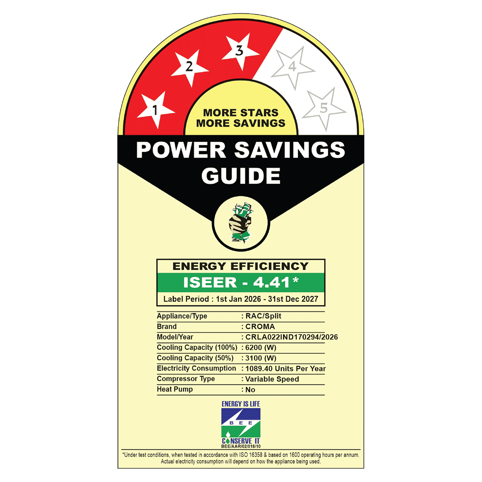 Croma 7 in 1 Convertible 2 Ton 3 Star Inverter Split AC with 4 Way Auto Swing (2026 Model, Copper Condenser, CRLA022IND170294)_2