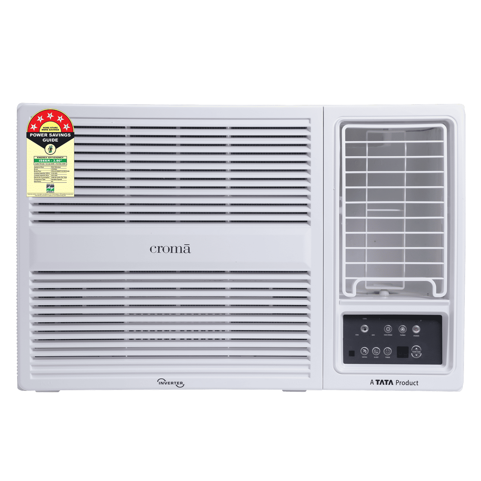 Croma 1.5 Ton 5 Star Inverter Window AC (2026 Model, Copper Condenser, Dust Filter, CRLA018WIF193395) Croma 1.5 Ton 5 Star Inverter Window AC (2026 Model, Copper Condenser, Dust Filter, CRLA018WIF193395)_1