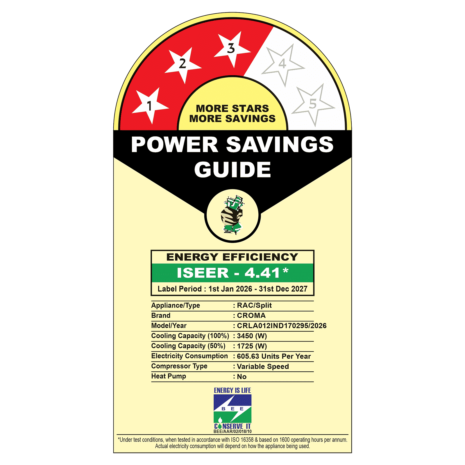 Croma 7 in 1 Convertible 1 Ton 3 Star Inverter Split AC with 4 Way Auto Swing (2026 Model, Copper Condenser, CRLA012IND170295)_2