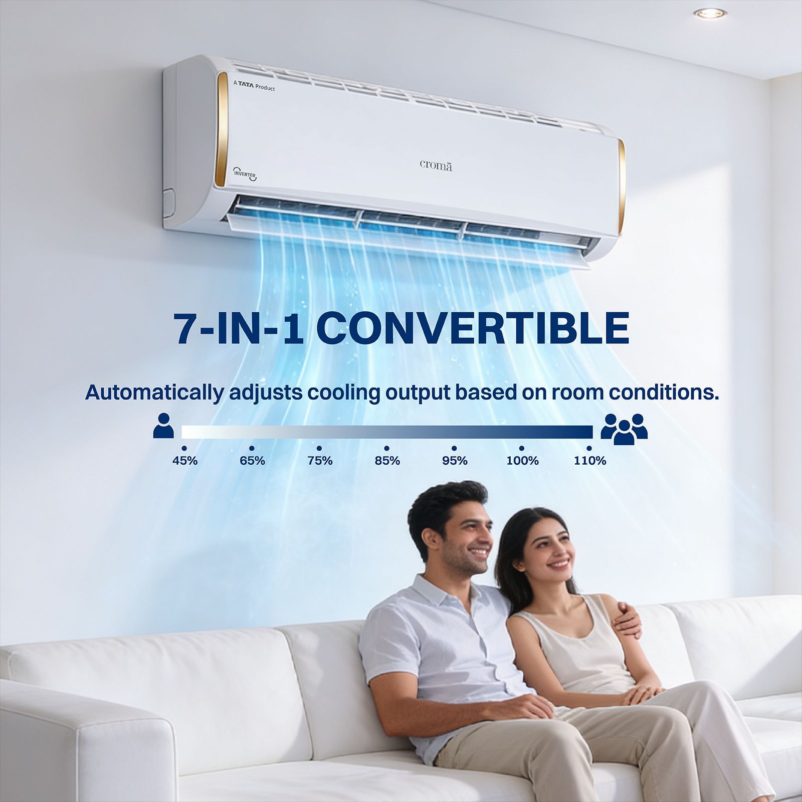 Croma 7 in 1 Convertible 1 Ton 3 Star Inverter Split AC with 4 Way Auto Swing (2026 Model, Copper Condenser, CRLA012IND170295)_6