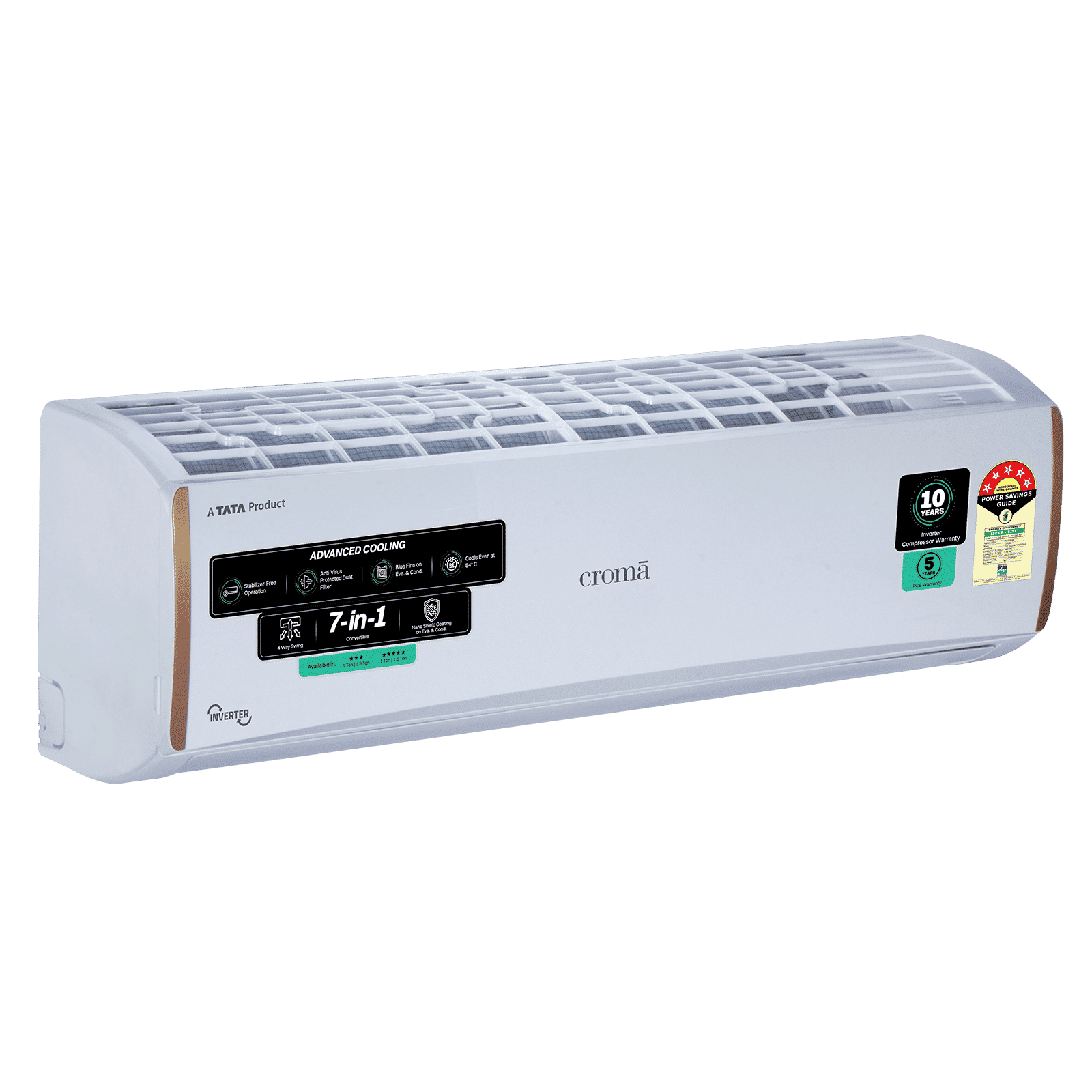 Croma 7 in 1 Convertible 1 Ton 5 Star Inverter Split AC with 4 Way Auto Swing (2026 Model, Copper Condenser, CRLA012INF170296)_13