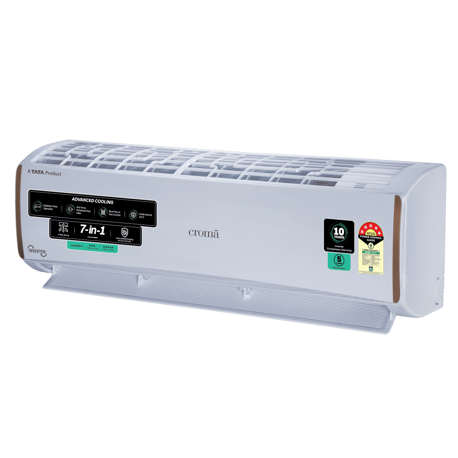 Croma 7 in 1 Convertible 1 Ton 5 Star Inverter Split AC with 4 Way Auto Swing (2026 Model, Copper Condenser, CRLA012INF170296)_15