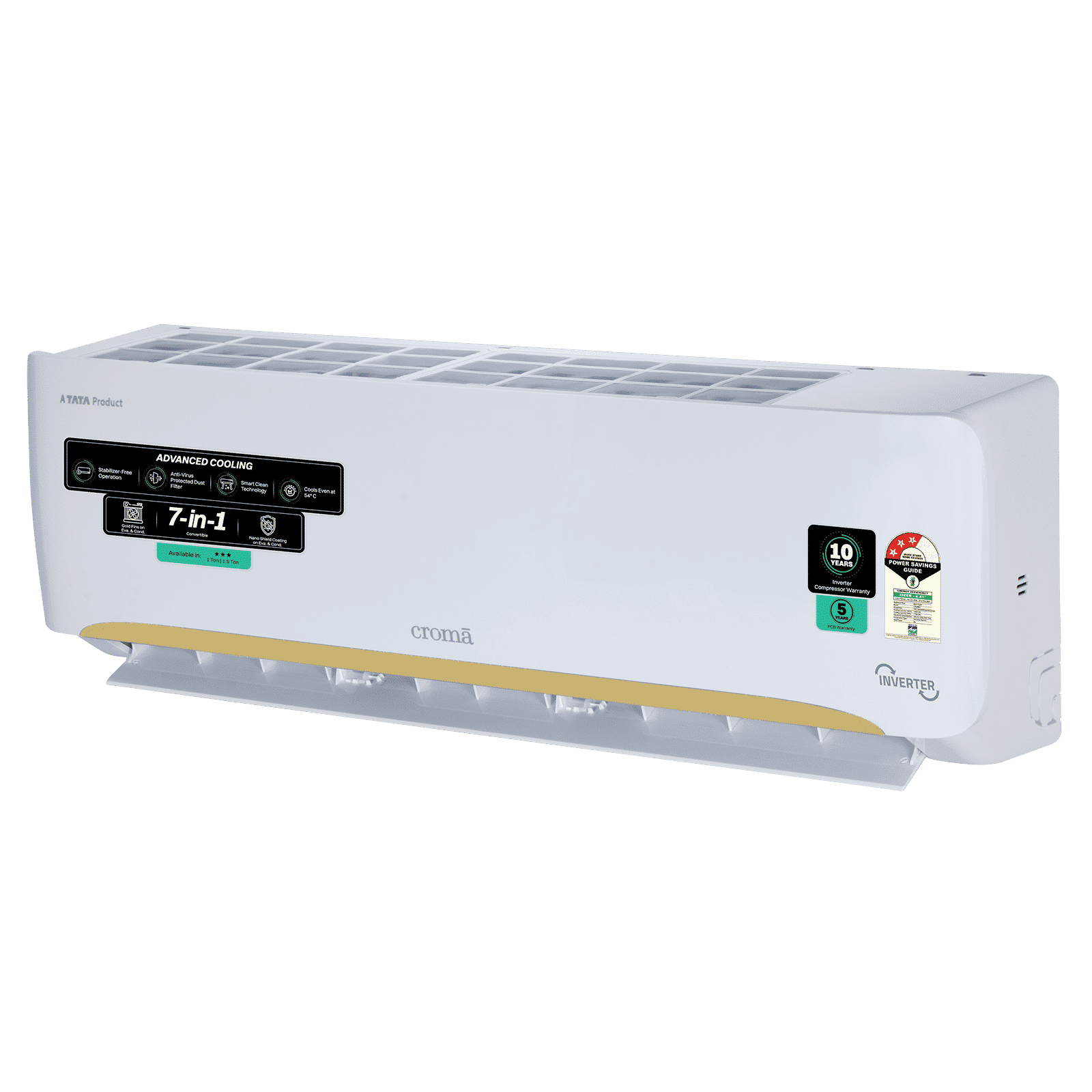 Croma 7 in 1 Convertible 1 Ton 3 Star Inverter Split AC with Self Diagnosis (2026 Model, Copper Condenser, CRLA012IND342402)_5