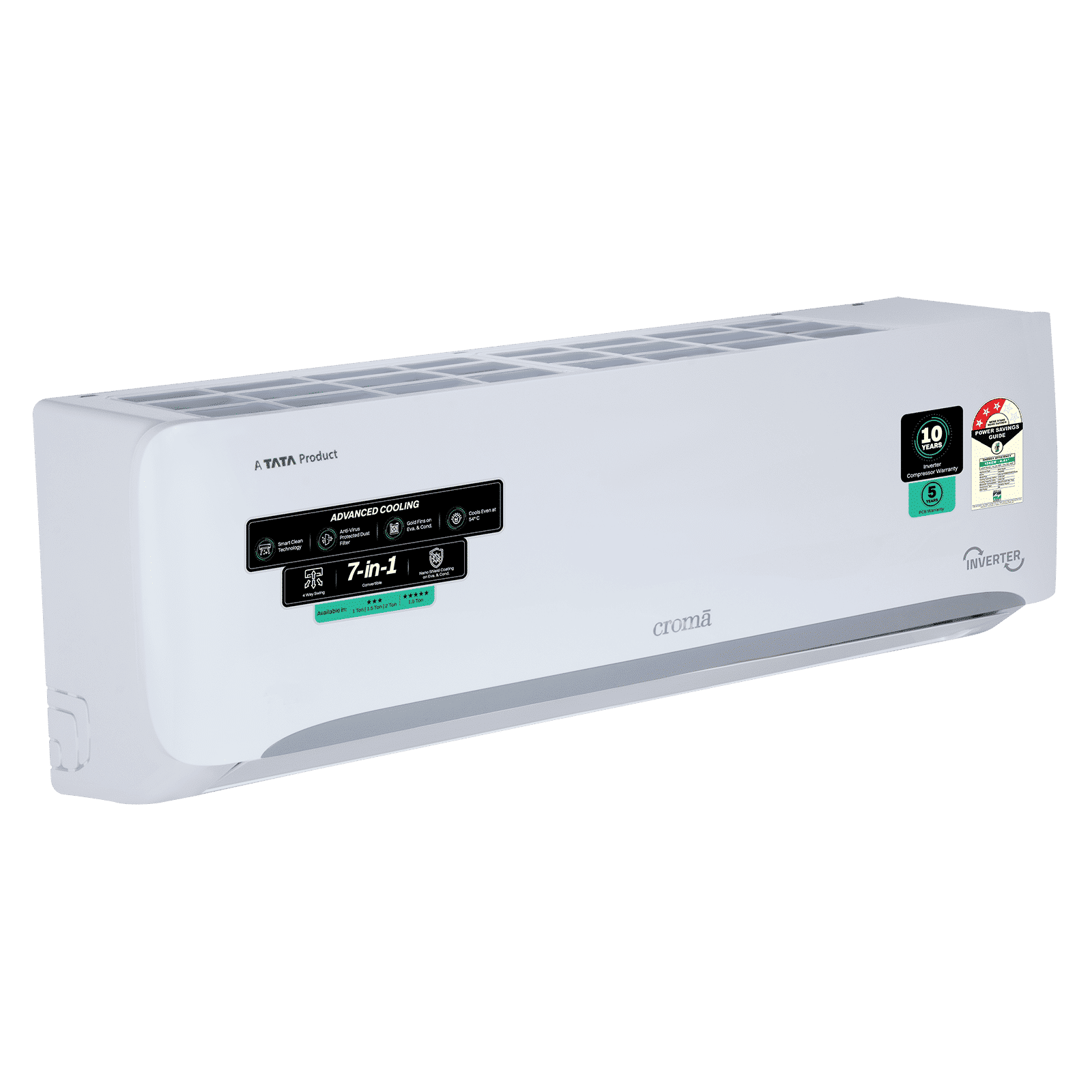 Croma 7 in 1 Convertible 1.5 Ton 3 Star Inverter Split AC with 4 Way Auto Swing (2026 Model, Copper Condenser, CRLA018IND342403)_13