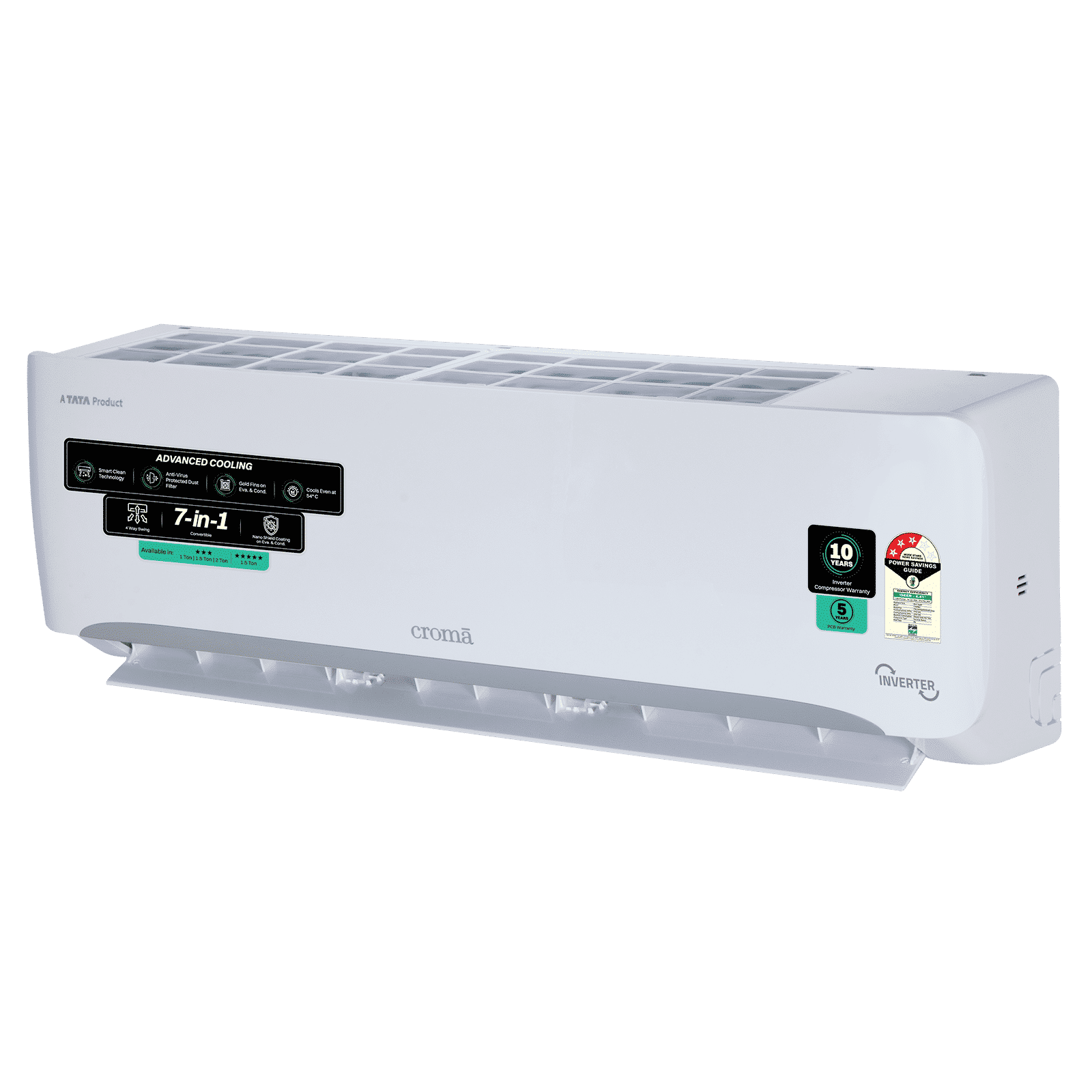 Croma 7 in 1 Convertible 1.5 Ton 3 Star Inverter Split AC with 4 Way Auto Swing (2026 Model, Copper Condenser, CRLA018IND342403)_15