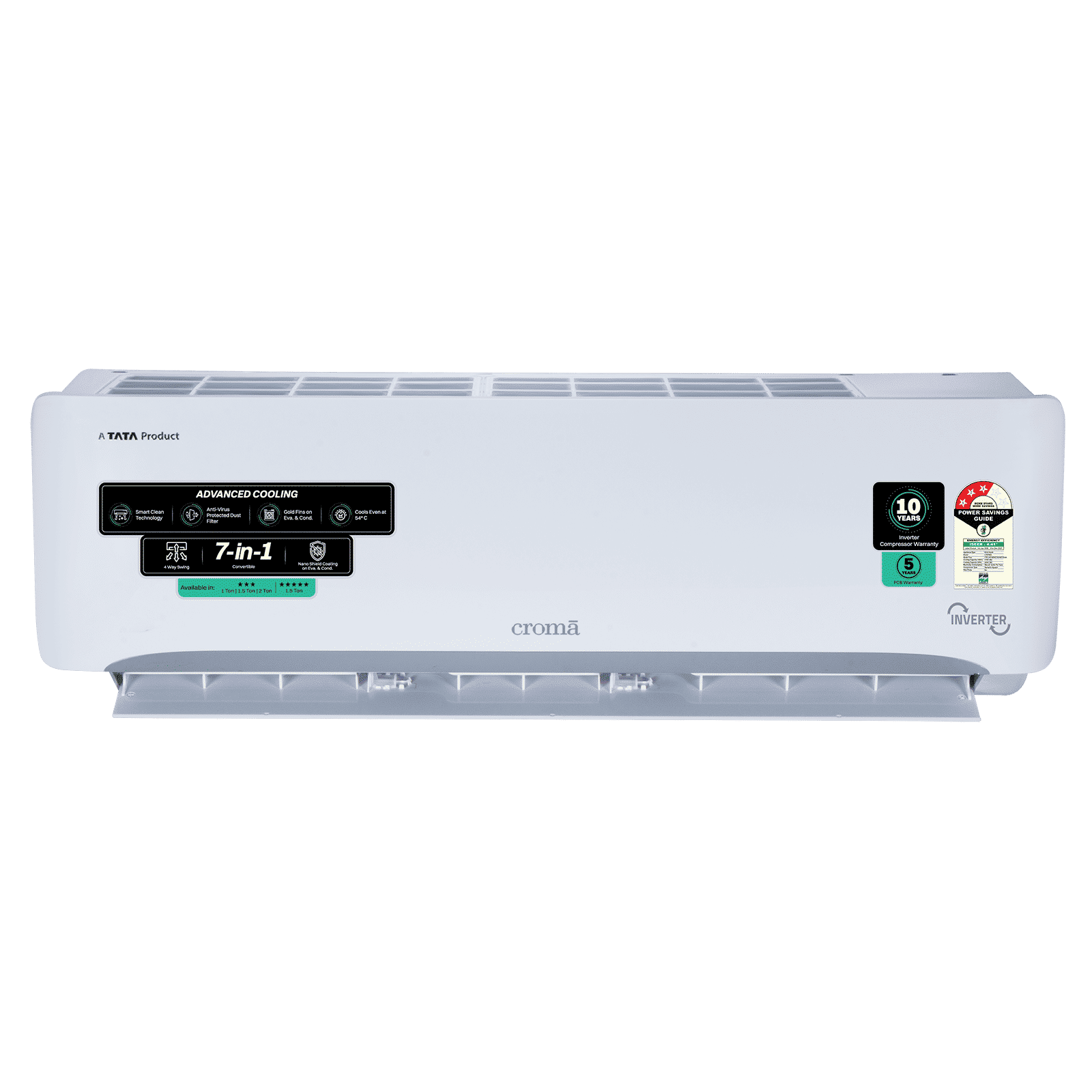 Croma 7 in 1 Convertible 1.5 Ton 3 Star Inverter Split AC with 4 Way Auto Swing (2026 Model, Copper Condenser, CRLA018IND342403)_6