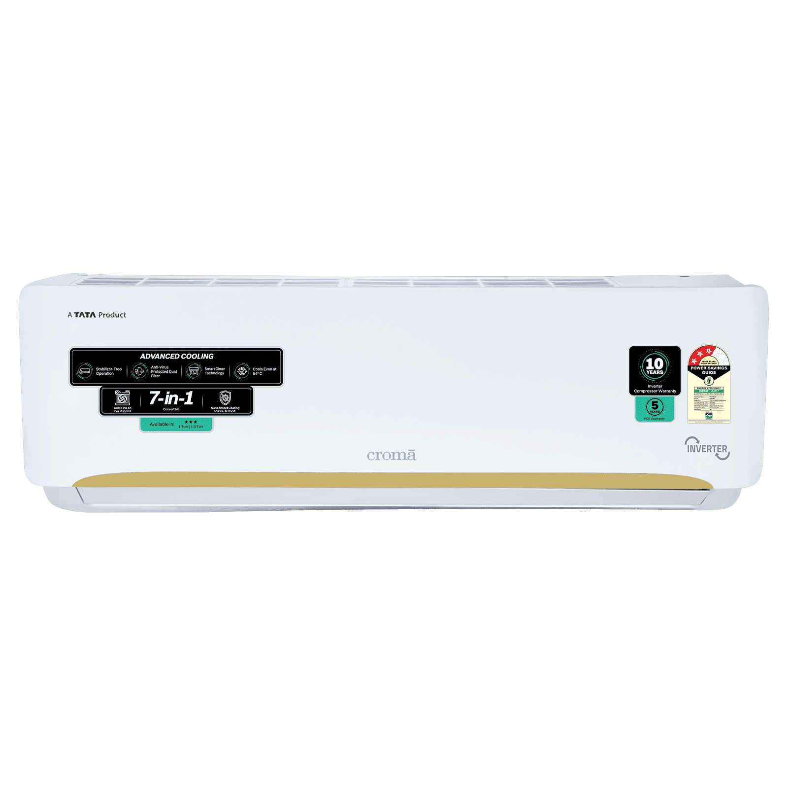 Croma 7 in 1 Convertible 1.5 Ton 3 Star Inverter Split AC with Self Diagnosis (2026 Model, Copper Condenser, CRLA018IND342404 )_1