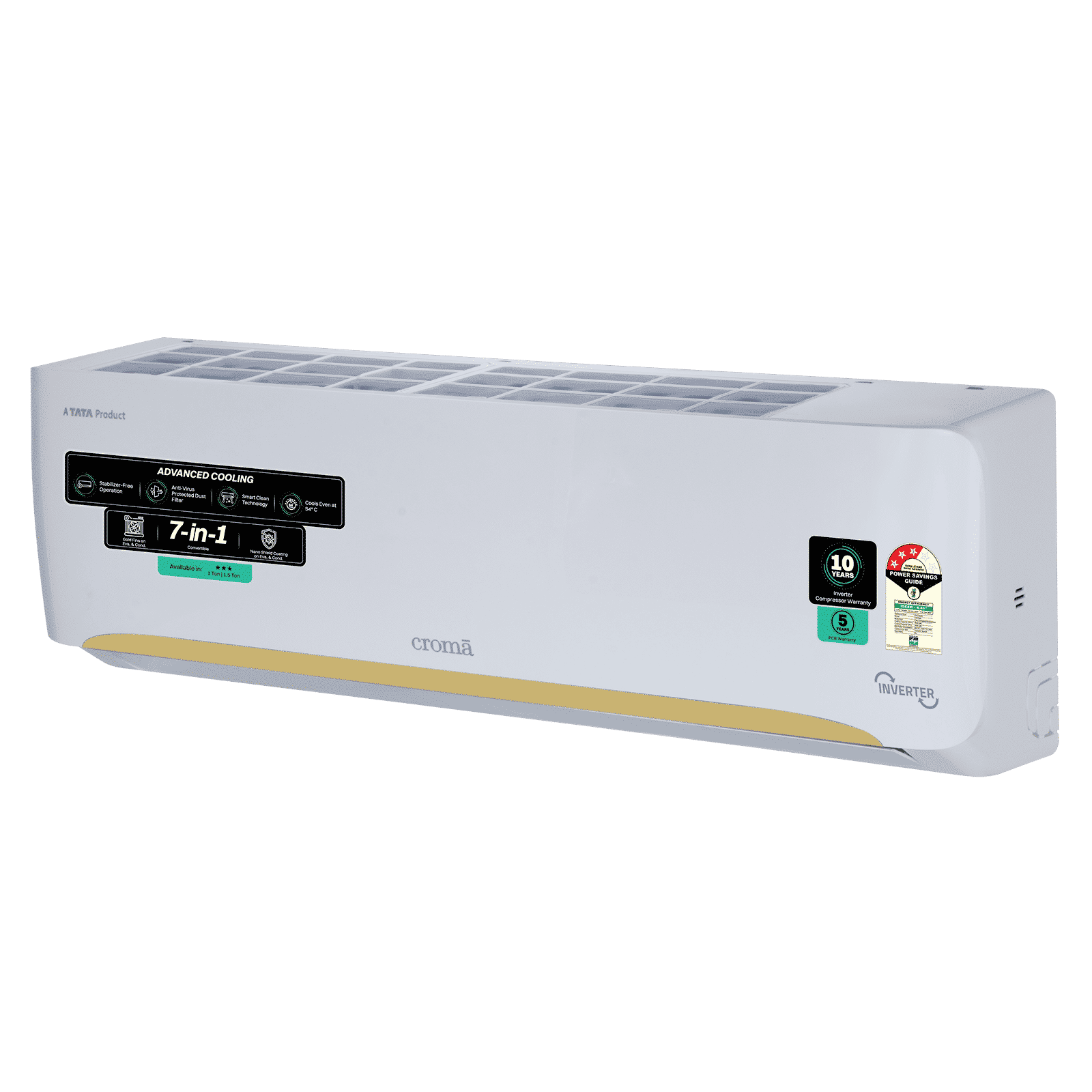 Croma 7 in 1 Convertible 1.5 Ton 3 Star Inverter Split AC with Self Diagnosis (2026 Model, Copper Condenser, CRLA018IND342404 )_7