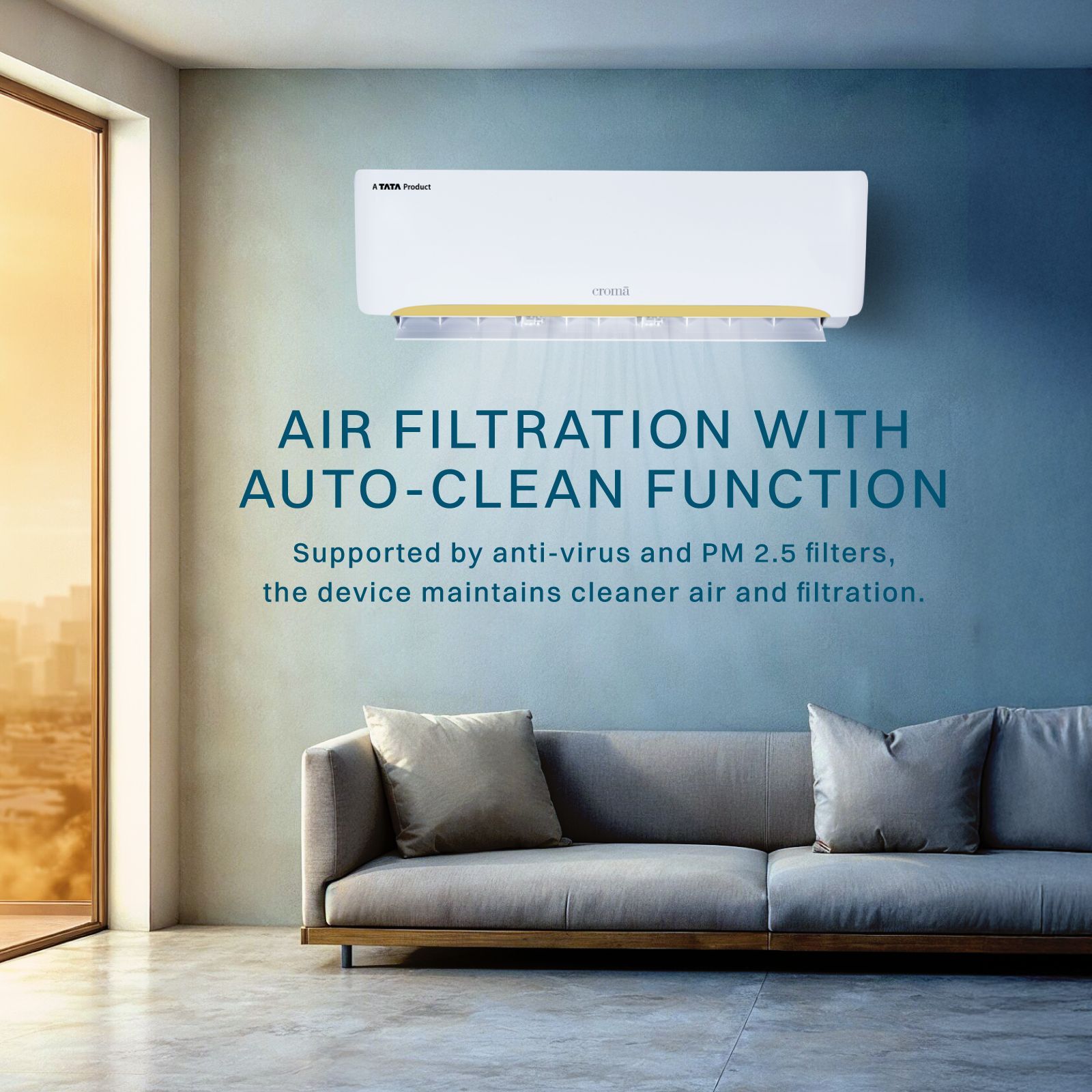 Croma 7 in 1 Convertible 1.5 Ton 3 Star Inverter Split AC with Self Diagnosis (2026 Model, Copper Condenser, CRLA018IND342404 ) Croma 7 in 1 Convertible 1.5 Ton 3 Star Inverter Split AC with Self Diagnosis (2026 Model, Copper Condenser, CRLA018IND342404 )_8