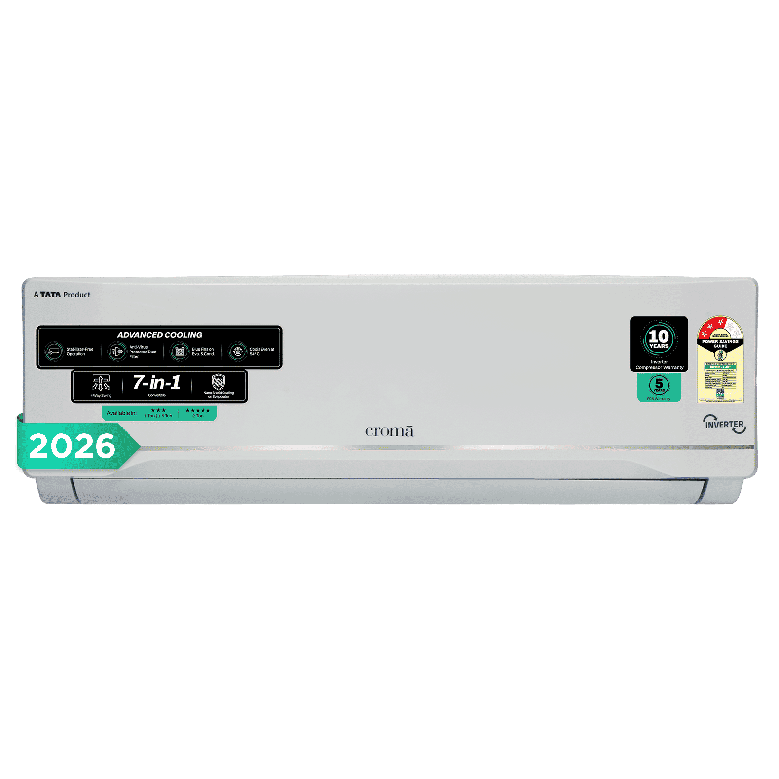 Croma 7 in 1 Convertible 1.5 Ton 3 Star Inverter Split AC with Anti Viral Dust Filter (2026 Model, Copper Condenser, CRLA018IND283281) Croma 7 in 1 Convertible 1.5 Ton 3 Star Inverter Split AC with Anti Viral Dust Filter (2026 Model, Copper Condenser, CRLA018IND283281)_1