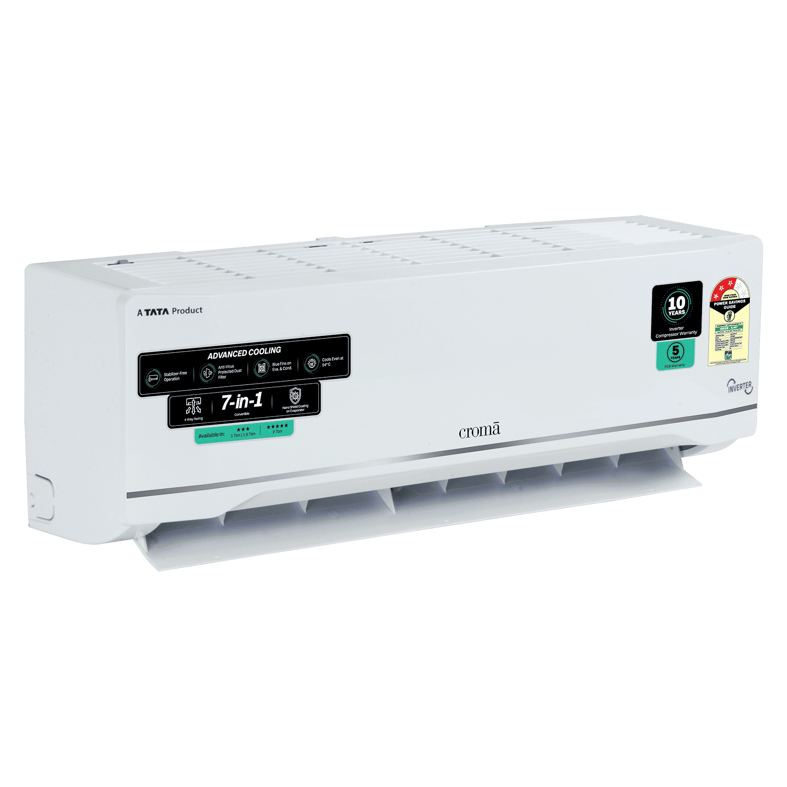 Croma 7 in 1 Convertible 1.5 Ton 3 Star Inverter Split AC with Anti Viral Dust Filter (2026 Model, Copper Condenser, CRLA018IND283281)_18