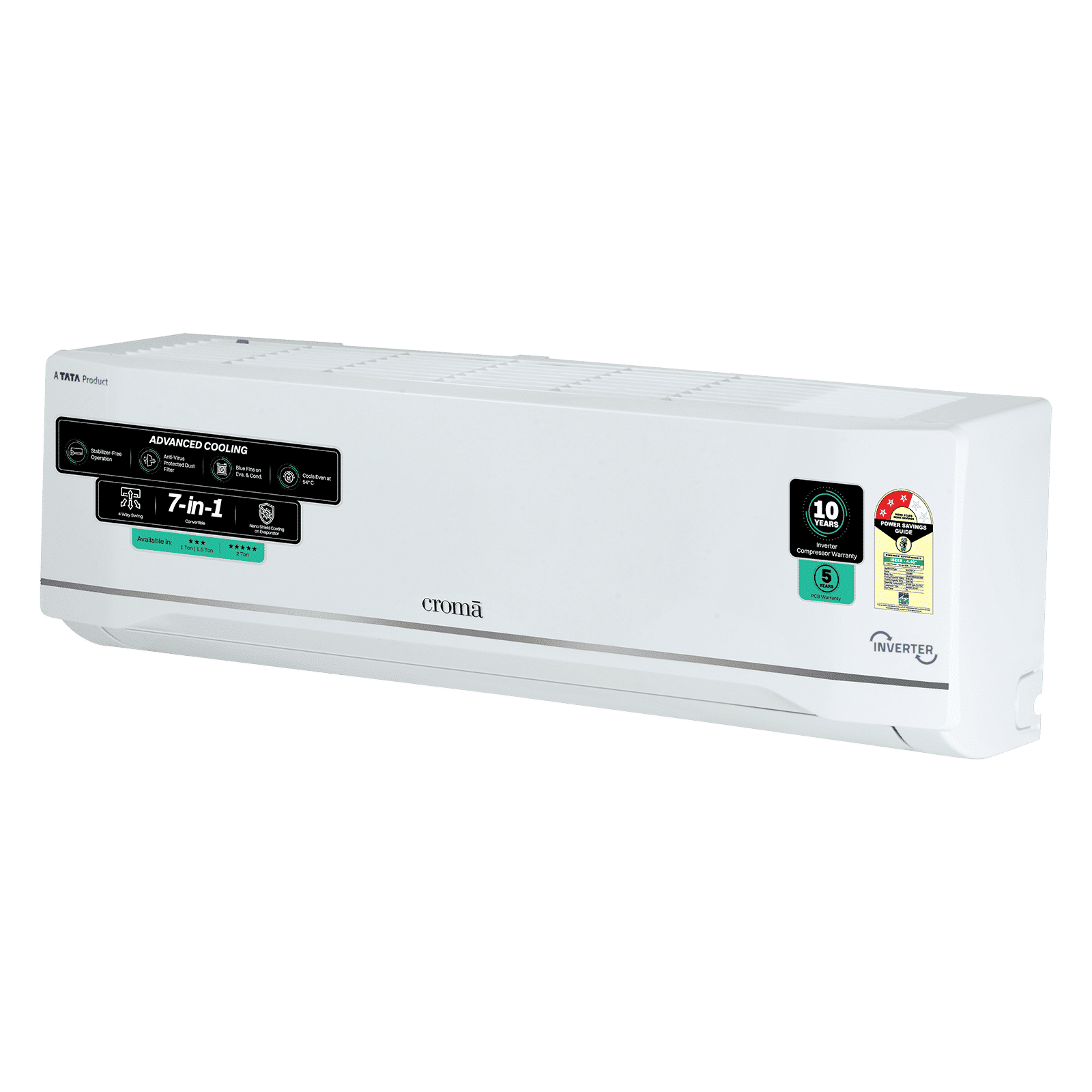Croma 7 in 1 Convertible 1.5 Ton 3 Star Inverter Split AC with Anti Viral Dust Filter (2026 Model, Copper Condenser, CRLA018IND283281)_5