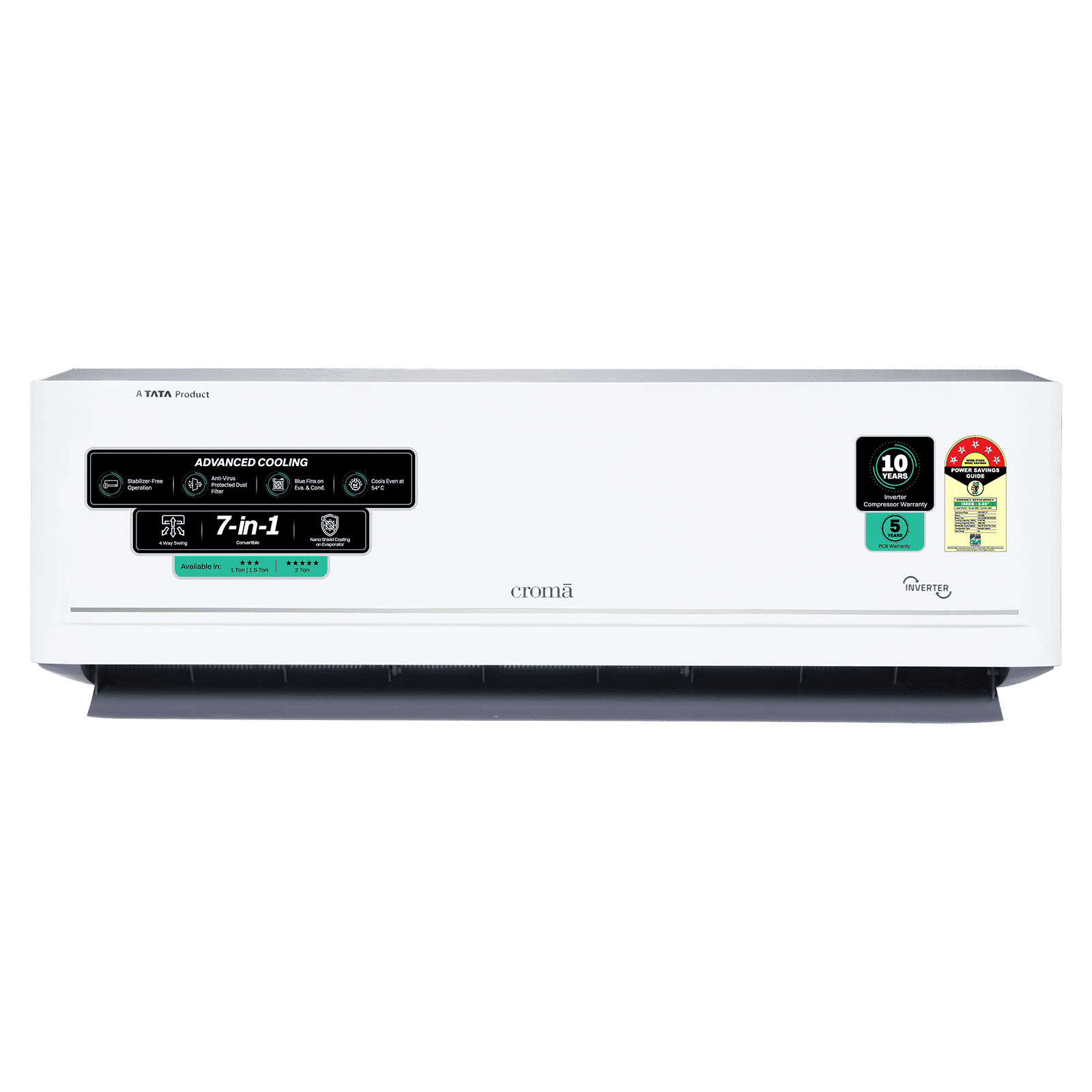 Croma 7 in 1 Convertible 2 Ton 5 Star Inverter Split AC with Antivirus Protection (2026 Model, Copper Condenser)_17