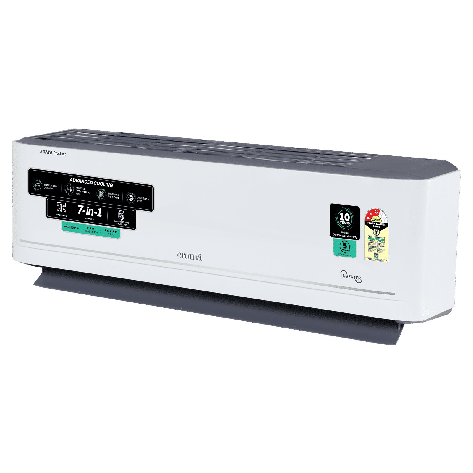 Croma 7 in 1 Convertible 2 Ton 5 Star Inverter Split AC with Antivirus Protection (2026 Model, Copper Condenser)_18