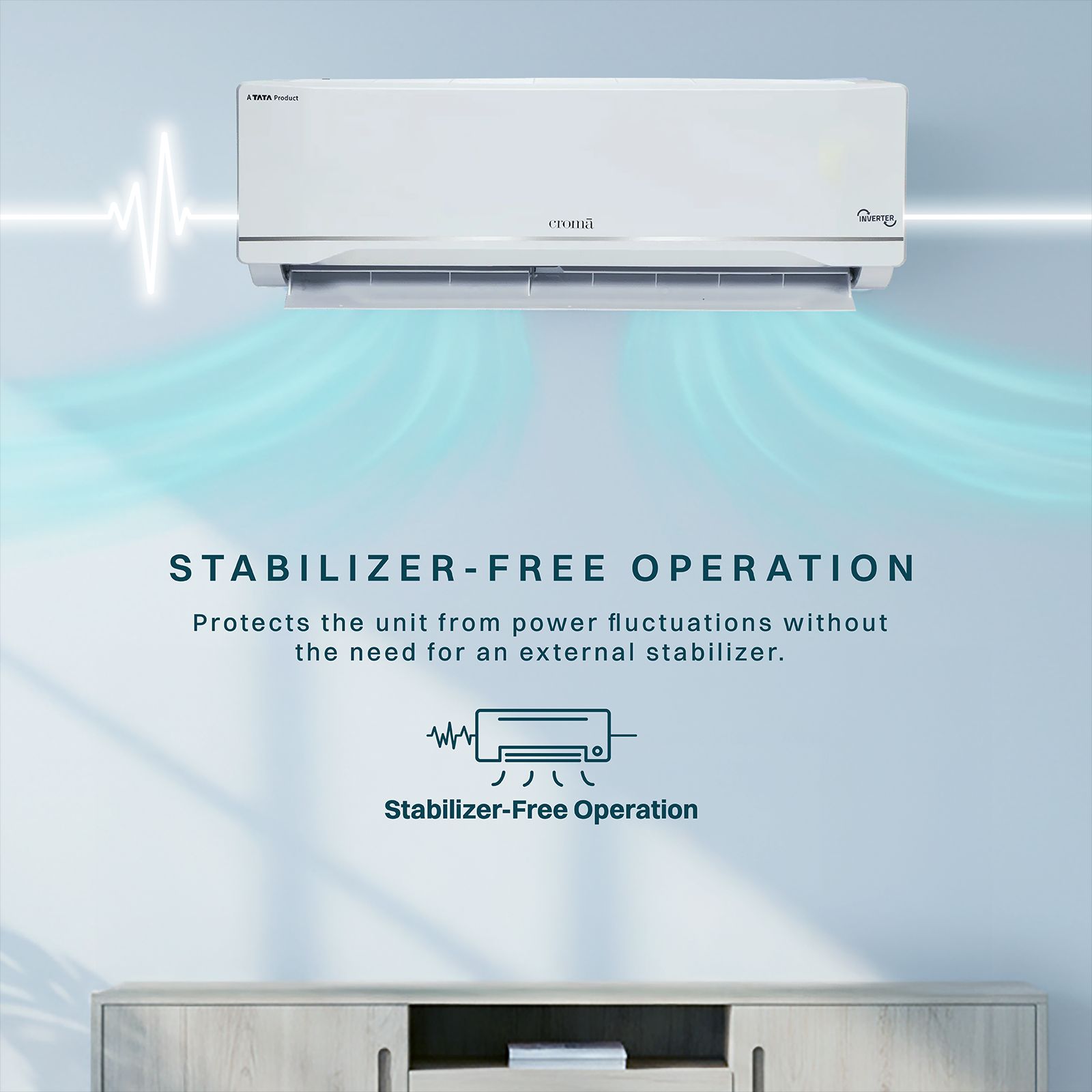 Croma 7 in 1 Convertible 2 Ton 5 Star Inverter Split AC with Antivirus Protection (2026 Model, Copper Condenser)_8