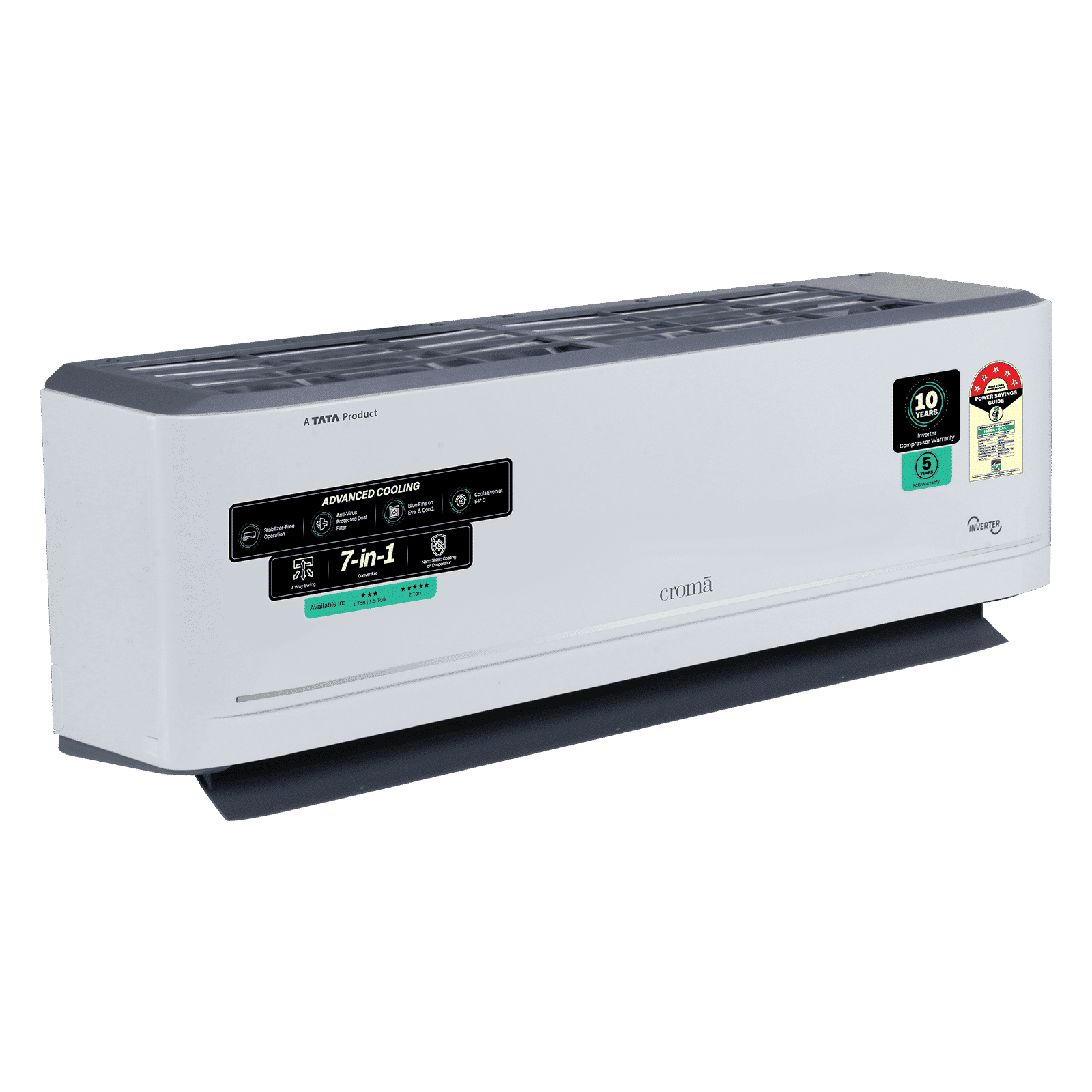 Croma 7 in 1 Convertible 2 Ton 5 Star Inverter Split AC with Antivirus Protection (2026 Model, Copper Condenser)_7