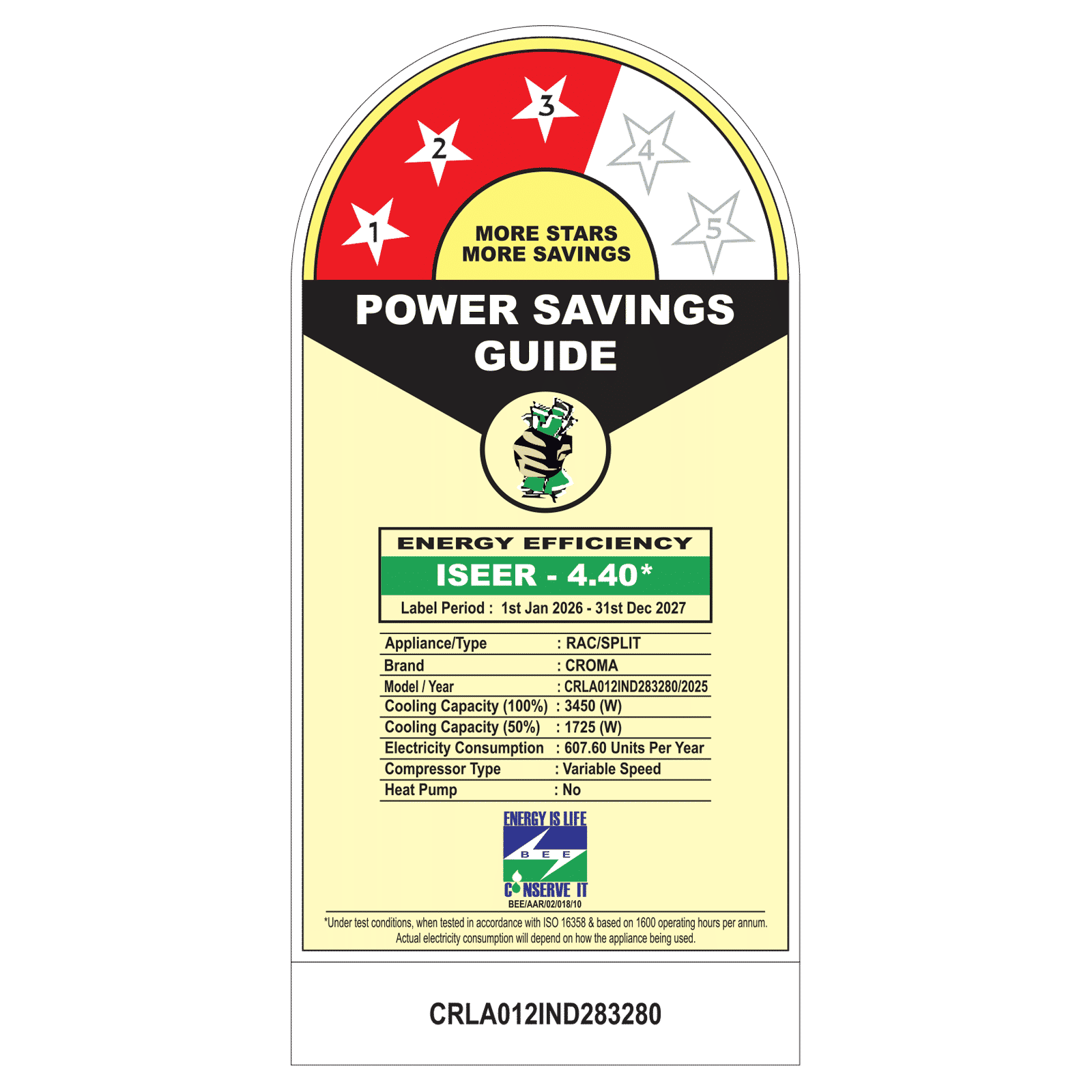 Croma 7 in 1 Convertible 1 Ton 3 Star Inverter Split AC with Anti Viral Dust Filter (2026 Model, Copper Condenser, CRLA012IND283280)_2