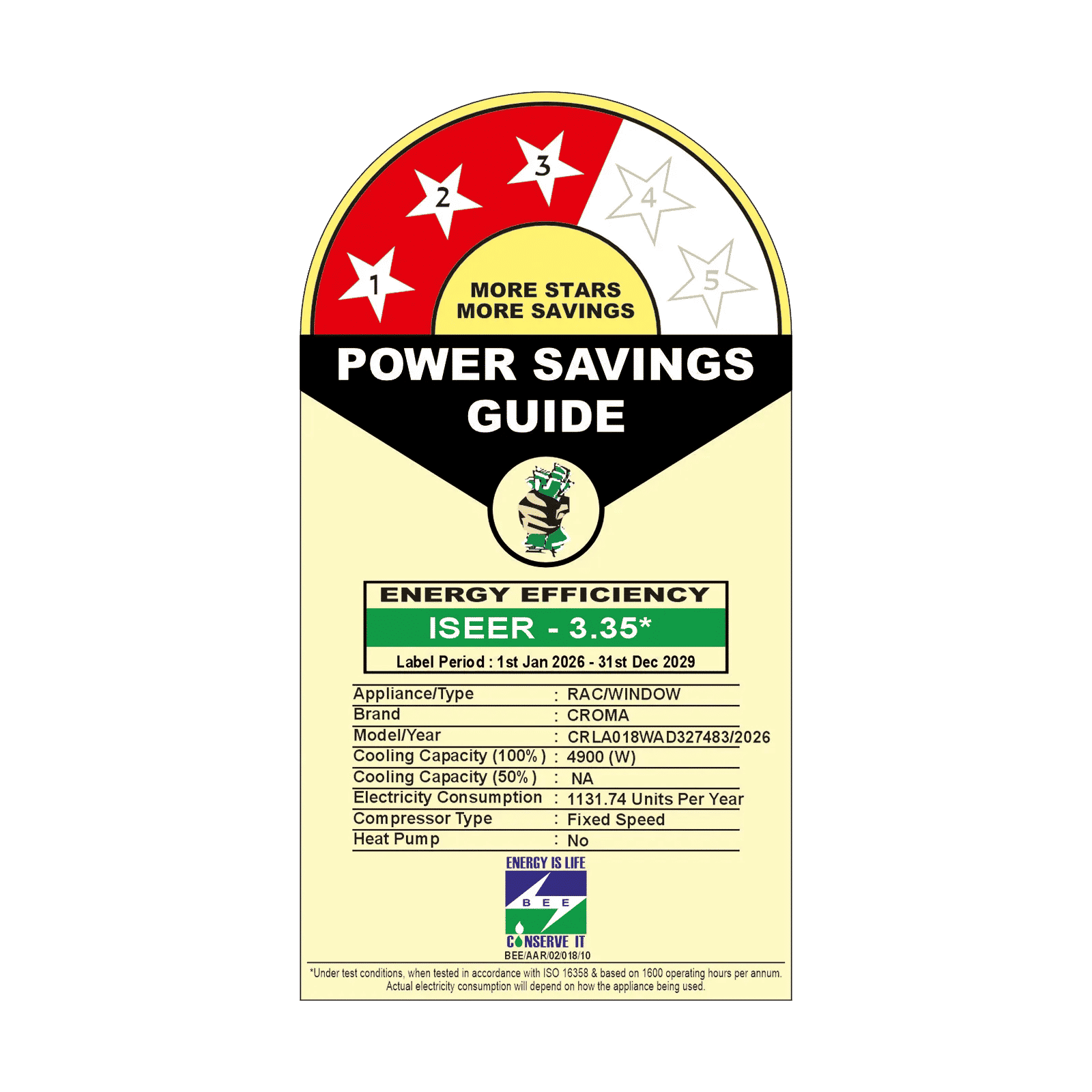 Croma 1.5 Ton 3 Star Fixed Speed Window AC (2026 Model, Copper Condenser, Dust Filter)_2