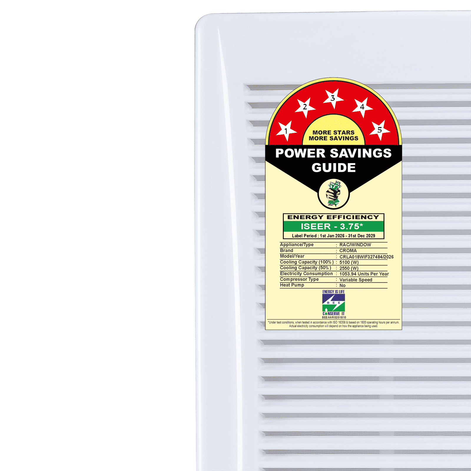 Croma 1.5 Ton 3 Star Fixed Speed Window AC (2026 Model, Copper Condenser, Dust Filter)_3