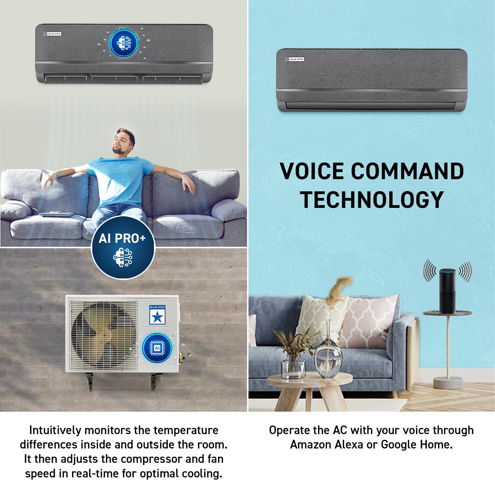 Blue Star Iconia S Series 5 in 1 Convertible 1.5 Ton 5 Star Inverter Split Smart AC with Voice Command Technology (2025 Model, Copper Condenser, IE518SNUR)_7