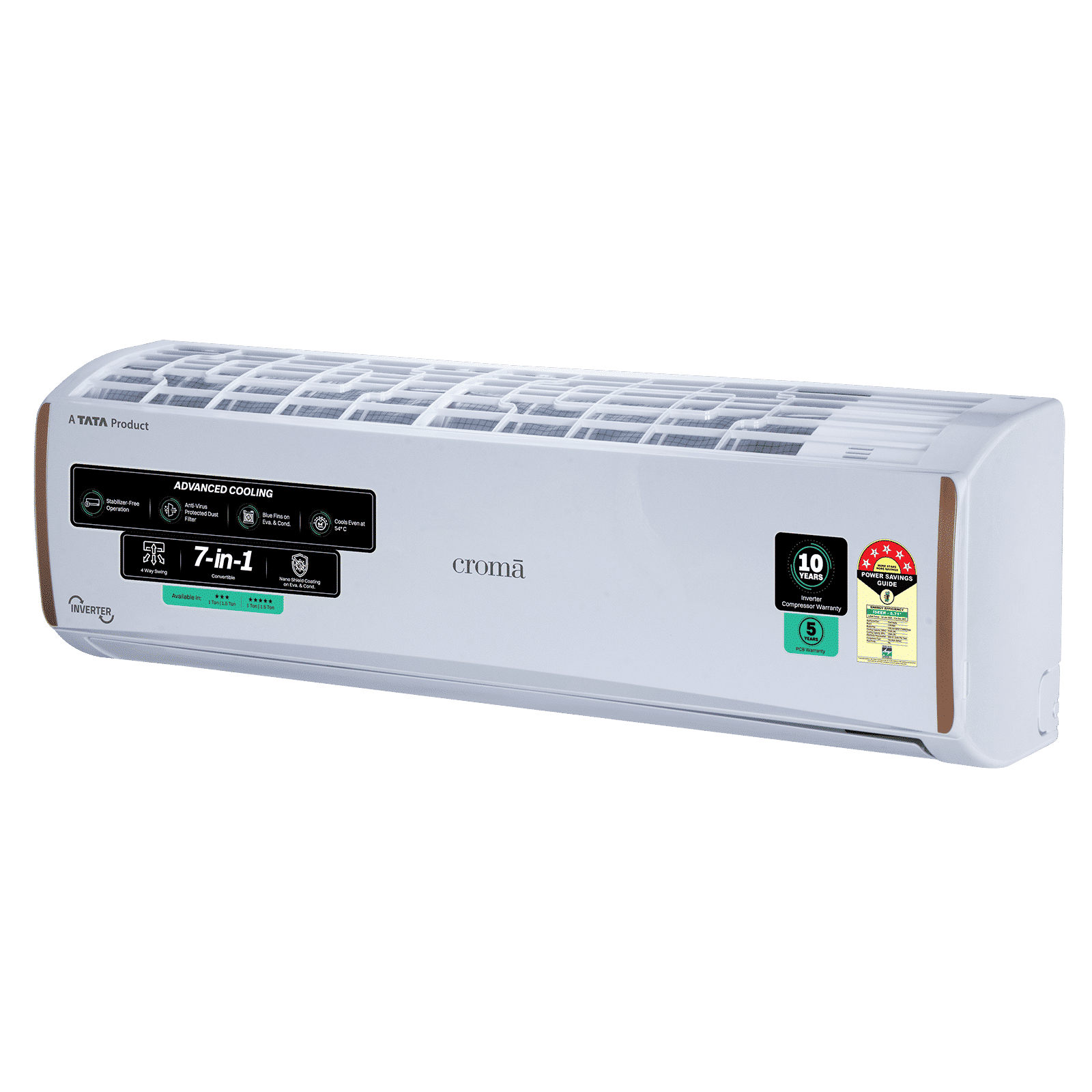 Croma 7 in 1 Convertible 1.5 Ton 5 Star Inverter Split AC with 4 Way Auto Swing (2026 Model, Copper Condenser, CRLA018INF170298)_14
