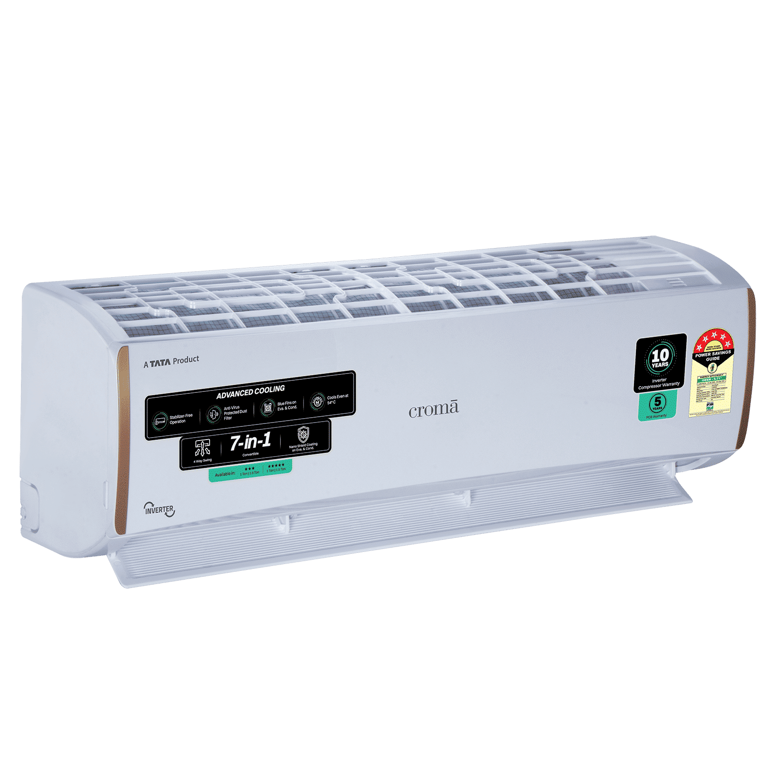 Croma 7 in 1 Convertible 1.5 Ton 5 Star Inverter Split AC with 4 Way Auto Swing (2026 Model, Copper Condenser, CRLA018INF170298)_19