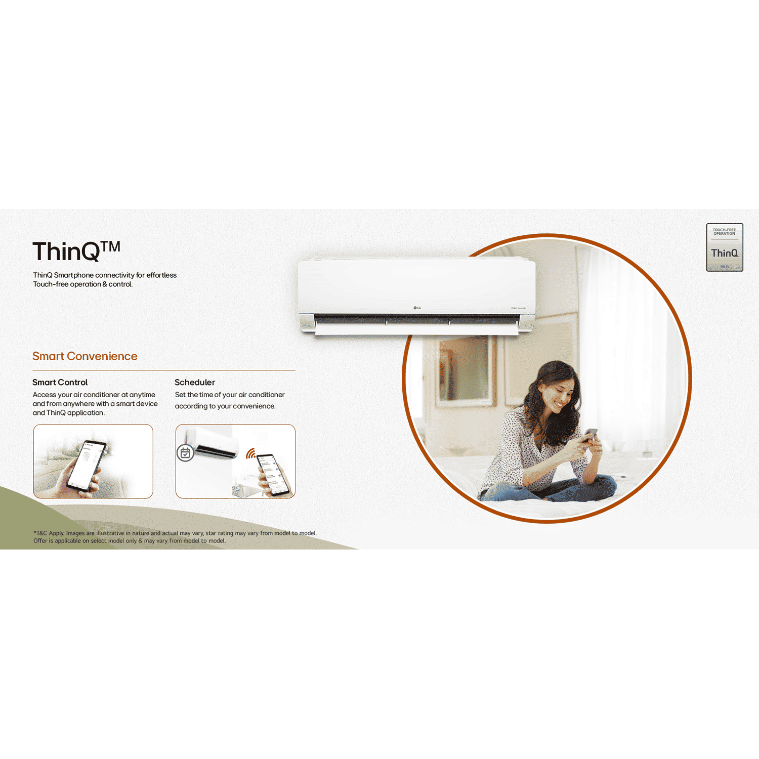 LG 6 in 1 Convertible 2 Ton 3 Star Dual Inverter Split Smart AC with Monsoon Comfort Feature (2026 Model, Copper Condenser, AS-Q24EWXE.ANLG)_12