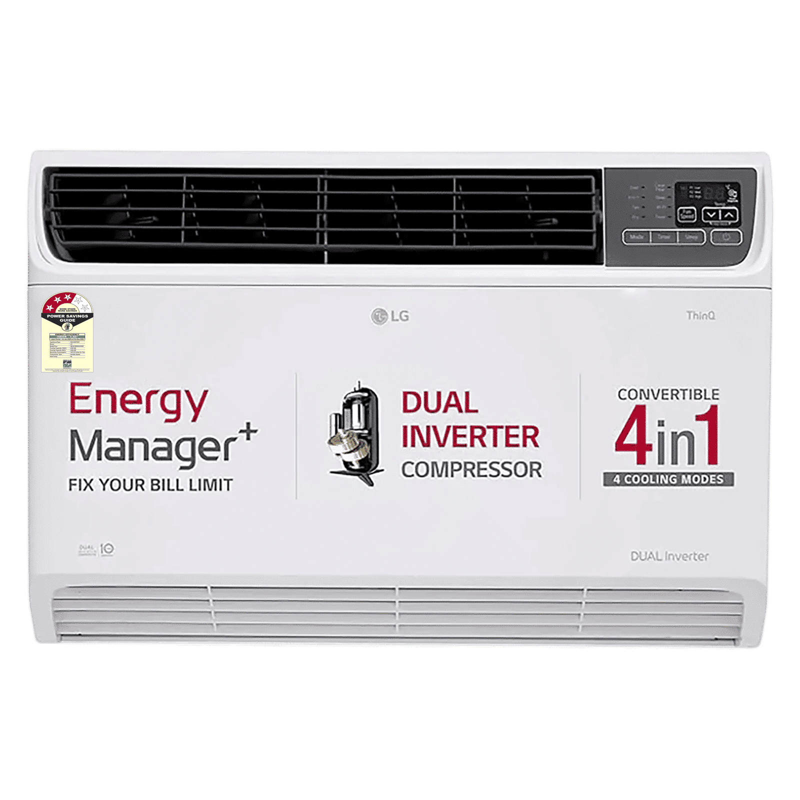 LG 4-in-1 Convertible 1.5 Ton 3 Star Window AC with Dual Rotary Compressor (Copper Condenser, AW-Q18WWXA.ASLG) LG 4-in-1 Convertible 1.5 Ton 3 Star Window AC with Dual Rotary Compressor (Copper Condenser, AW-Q18WWXA.ASLG)_1