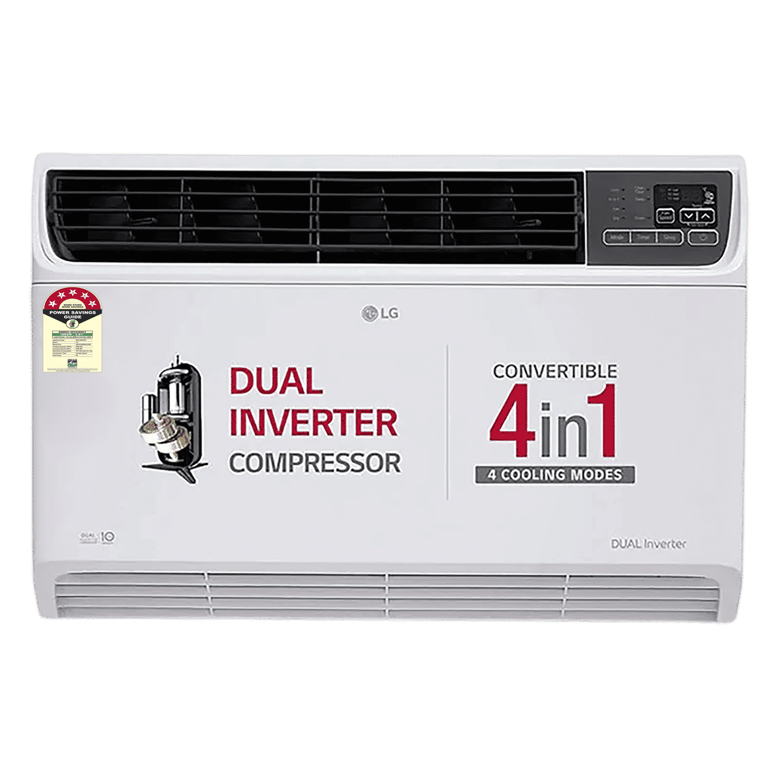 LG 4 in 1 Convertible 1.5 Ton 5 Star Inverter Window Smart AC with Energy Manager Plus (Copper Condenser, AW-Q18WWZA.ASLG)_1