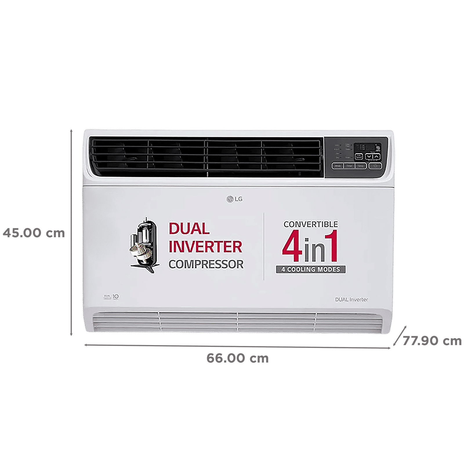 LG 4-in-1 Convertible 2 Ton 3 Star Window AC with Dual Rotary Compressor (Copper Condenser, AW-Q24WWXA.ASLG) LG 4-in-1 Convertible 2 Ton 3 Star Window AC with Dual Rotary Compressor (Copper Condenser, AW-Q24WWXA.ASLG)_3