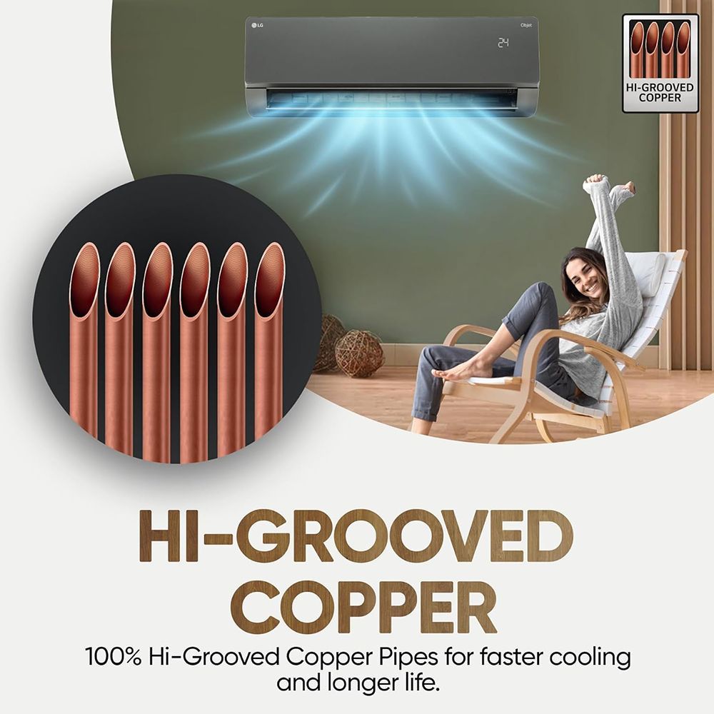 LG 6 in 1 Convertible 1.5 Ton 5 Star Dual Inverter Split Smart AC with ThinQ App Control (2026 Model, Copper Condenser, AS-Q19MWZE.ANLG)_6