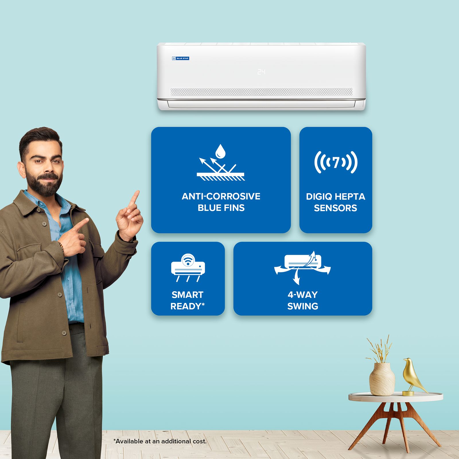 Blue Star M Series 5 in 1 Convertible 1.5 Ton 3 Star Inverter Split AC with AI Pro (2026 Model, Copper Condenser, IA318MXU)_6