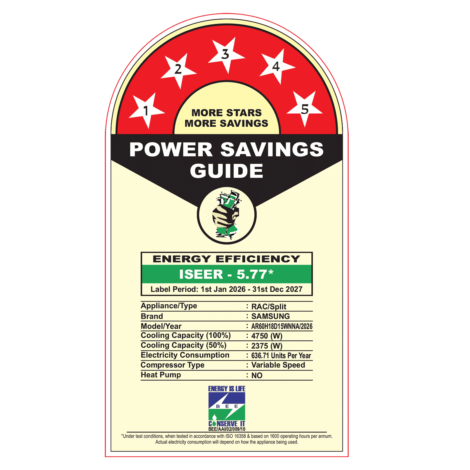 SAMSUNG AR60 5 in 1 Convertible 1.5 Ton 5 Star Inverter Split Smart AC with Voice Assistant (2026 Model, Copper Condenser, AR60H18D15WNNA)_2