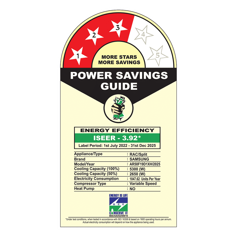 SAMSUNG 5 in 1 Convertible 1.5 Ton 3 Star Inverter Split Smart AC with Bespoke AI (2025 Model, Copper Condenser, AR50F19D1XH)_2