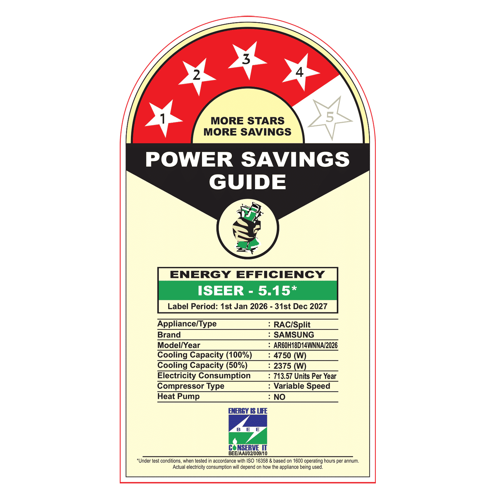 SAMSUNG AR60 5 in 1 Convertible 1.5 Ton 4 Star Inverter Split Smart AC with WindFree (2026 Model, Copper Condenser, AR60H18D14WNNA) SAMSUNG AR60 5 in 1 Convertible 1.5 Ton 4 Star Inverter Split Smart AC with WindFree (2026 Model, Copper Condenser, AR60H18D14WNNA)_2