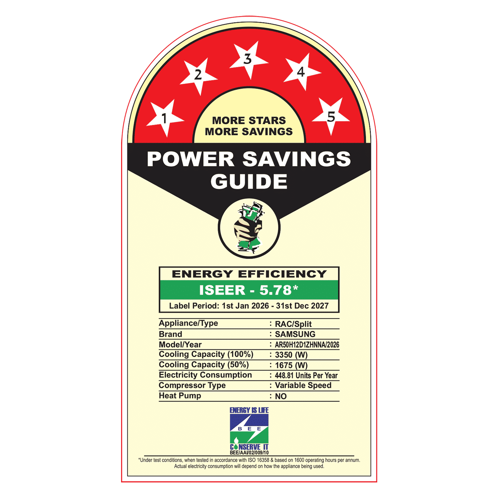 SAMSUNG AR50 5 in 1 Convertible 1 Ton 5 Star Inverter Split Smart AC with AI Energy Mode (2026 Model, Copper Condenser, AR50H12D1ZH)_2