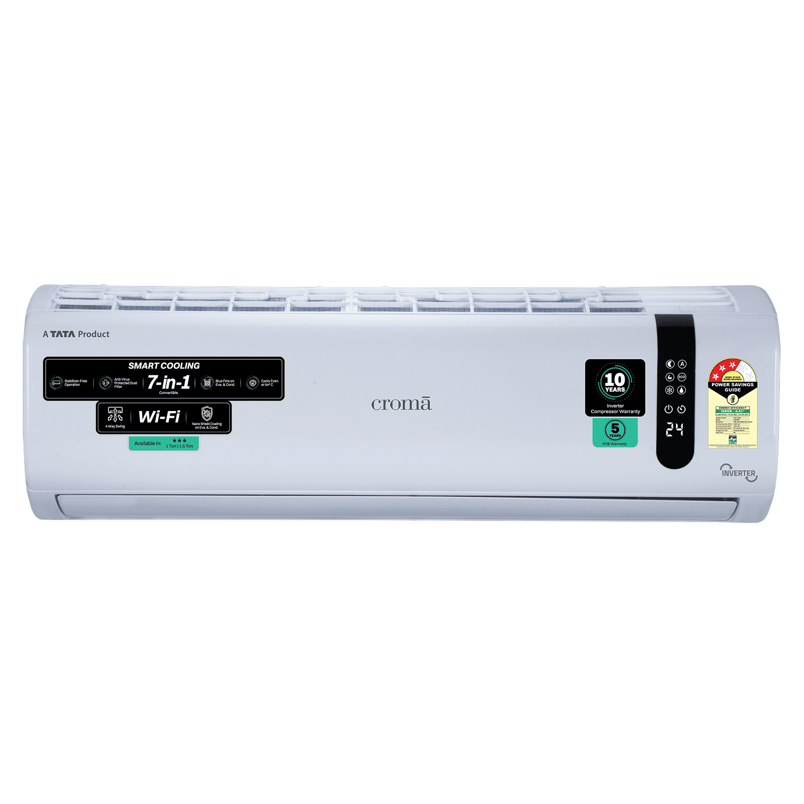 Croma 7 in 1 Convertible 1.5 Ton 3 Star Inverter Split Smart AC with Wi-Fi Enabled (2026 Model, Copper Condenser, CRLAS18IND170211)_1