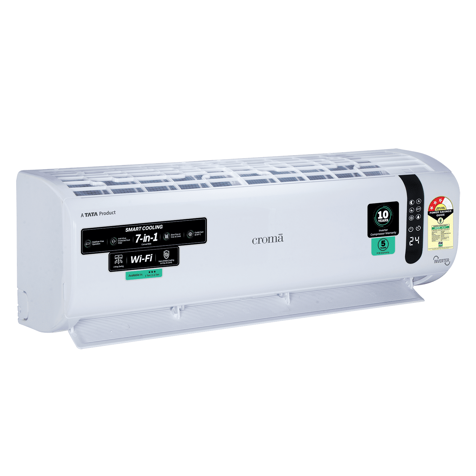 Croma 7 in 1 Convertible 1.5 Ton 3 Star Inverter Split Smart AC with Wi-Fi Enabled (2026 Model, Copper Condenser, CRLAS18IND170211)_7