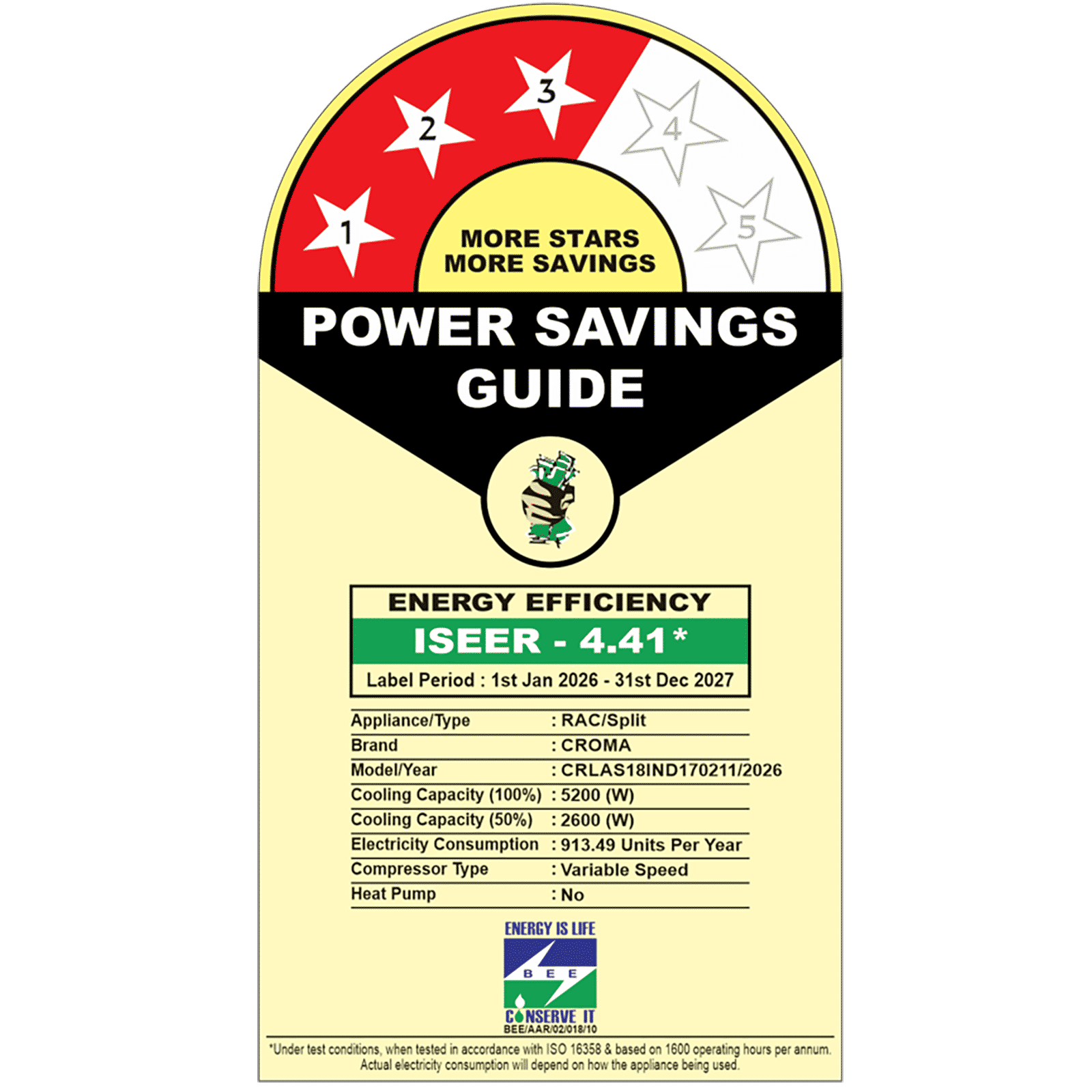 Croma 7 in 1 Convertible 1.5 Ton 3 Star Inverter Split Smart AC with Wi-Fi Enabled (2026 Model, Copper Condenser, CRLAS18IND170211)_2