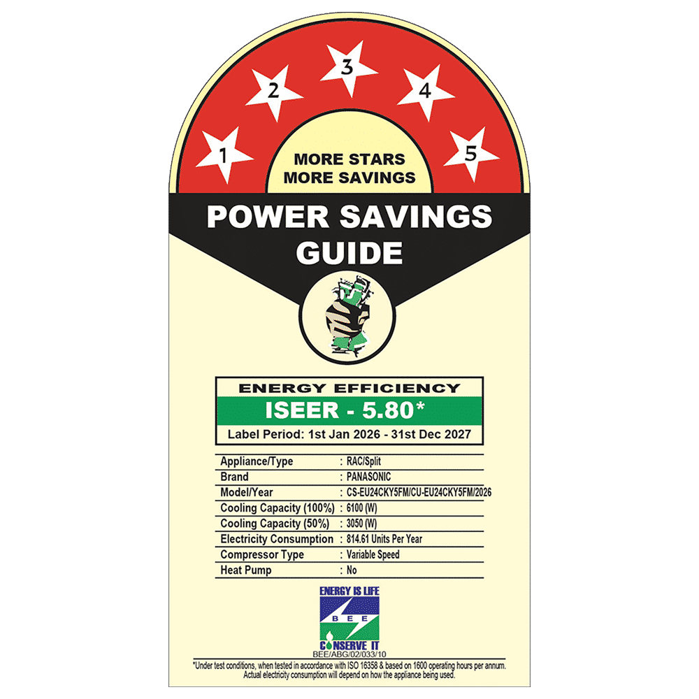Panasonic EU 8 in 1 Convertible 2 Ton 5 Star Inverter Split Smart AC with Voice Assistant (2026 Model, Copper Condenser, CS/CU-EU24CKY5FM) Panasonic EU 8 in 1 Convertible 2 Ton 5 Star Inverter Split Smart AC with Voice Assistant (2026 Model, Copper Condenser, CS/CU-EU24CKY5FM)_2