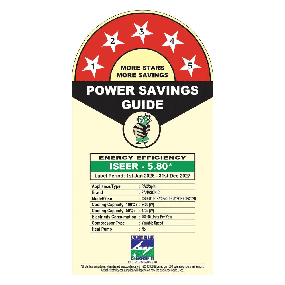 Panasonic EU 8 in 1 Convertible 1 Ton 5 Star Inverter Split AC with PM 0.1 Filter (2026 Model, Copper Condenser, CS/CU-EU12CKY5F)_2