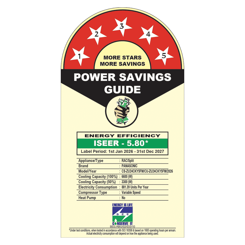 Panasonic ZU 8 in 1 Convertible 2 Ton 5 Star Inverter Split Smart AC with Google & Alexa Voice Assistant (2026 Model, Copper Condenser, CS/CU-ZU24CKY5FM)_2