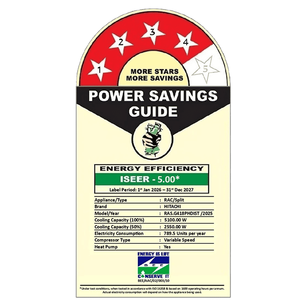 HITACHI IZEN HEATPUMP 4500STXL Convertible 1.5 Ton 4 Star Hot & Cold Inverter Split AC with Octa Sesnsor (Copper Condenser, RAS.G418PHDIST)_2
