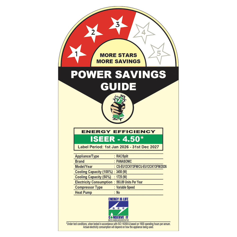 Panasonic EU 8 in 1 Convertible 1 Ton 3 Star Inverter Split Smart AC with Google & Alexa Voice Assistant (2026 Model,Copper Condenser, CS/CU-EU12CKY3FM)_2