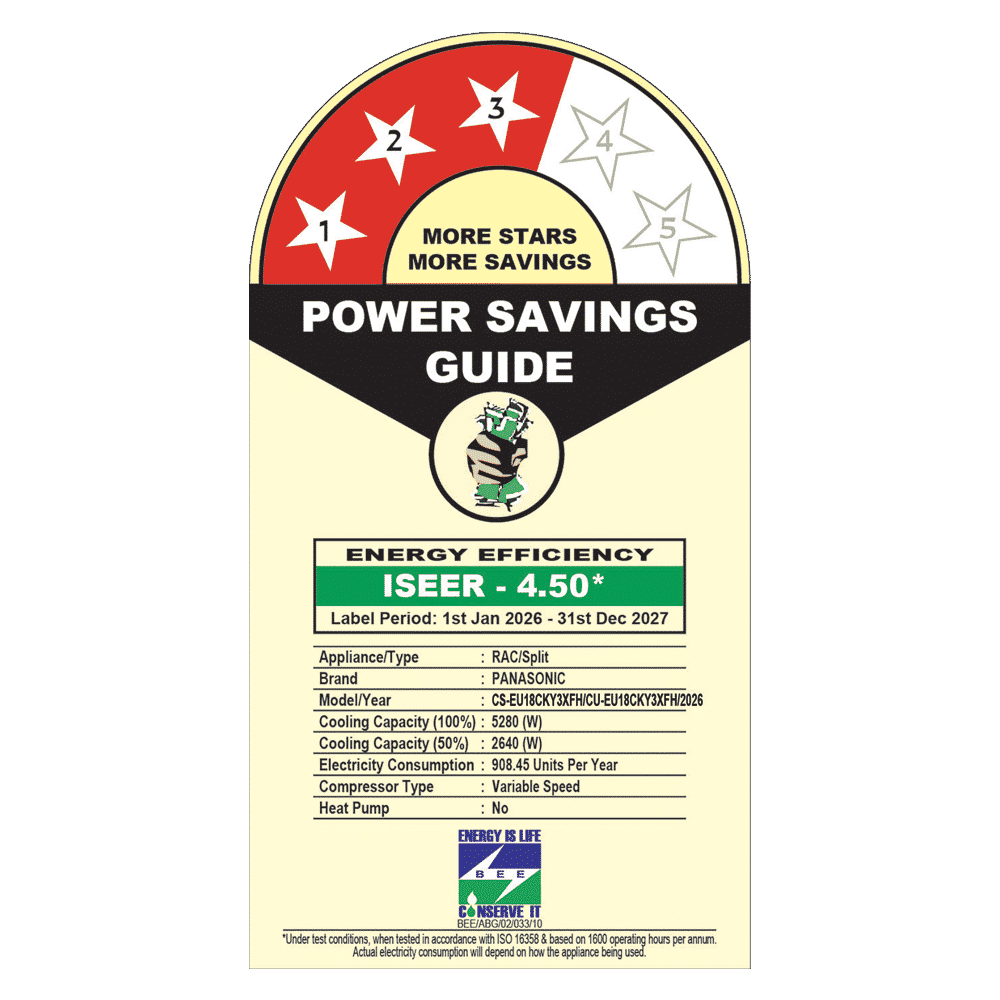 Panasonic EU 8 in 1 Convertible 1.5 Ton 3 Star Inverter Split AC with PM 0.1 Filter (2026 Model, Copper Condenser, CS/CU-EU18CKY3XFH) Panasonic EU 8 in 1 Convertible 1.5 Ton 3 Star Inverter Split AC with PM 0.1 Filter (2026 Model, Copper Condenser, CS/CU-EU18CKY3XFH)_2