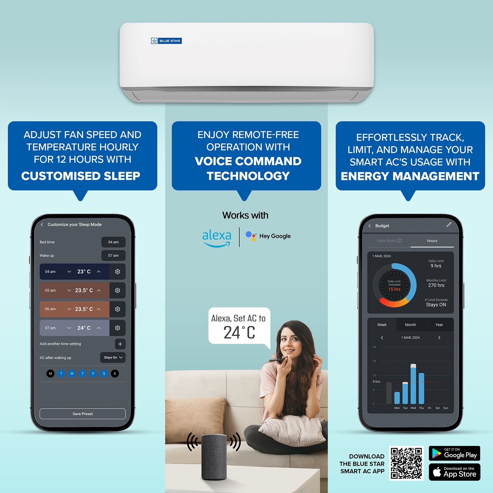 Blue Star Z Series 5 in 1 Convertible 1.5 Ton 3 Star Inverter Split Smart AC with Voice Command Technology (2026 Model, Copper Condenser, IA318ZXUS)_11