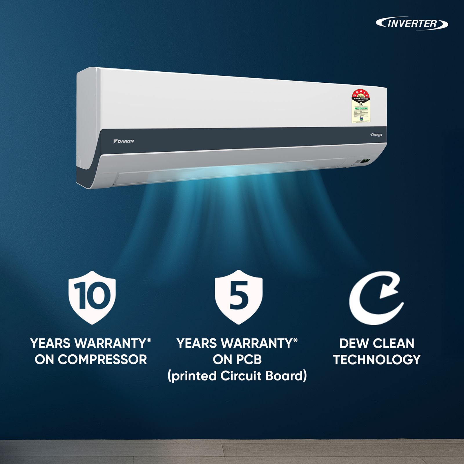 DAIKIN 1 Ton 5 Star Inverter Split AC (Copper Condenser, PM 2.5 Filter, ATKM35XV16VAA)_5